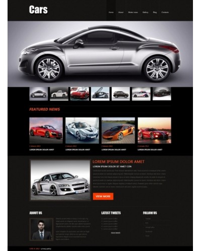 Cars Premium Template - HTML+JPG+PSD