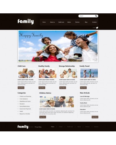 Family Premium Template - HTML+PSD+JPG