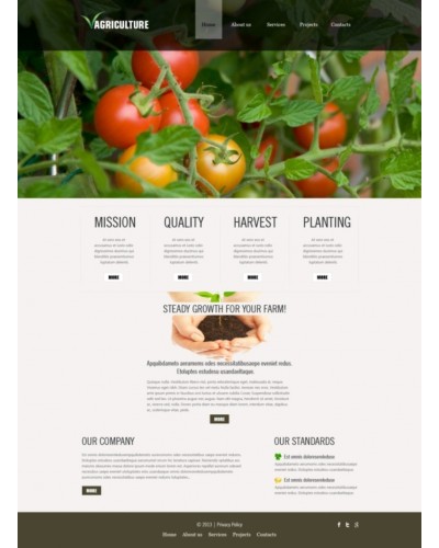 Organic Template - Agriculture - HTML+JPG+PSD