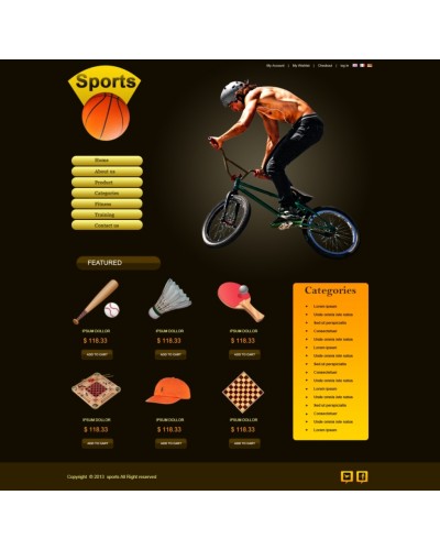 Sports Ecommerce HTML Theme - Template