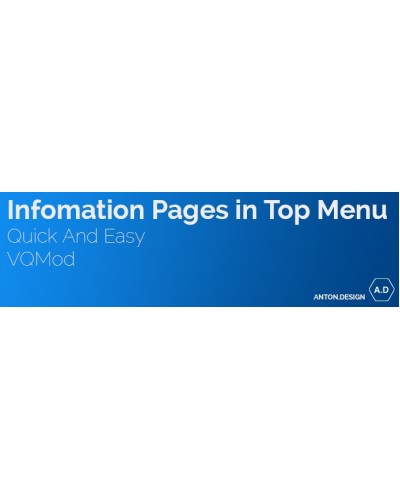 Information Pages in Top menu