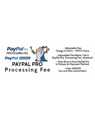 PayPal Pro Fee - Adjustable - VQMOD