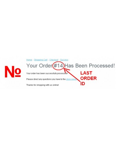 Order № for checkout page