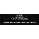 Filter products by Categories and Manufacturers (admin panel)