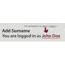 Name and Surname for Logged Users