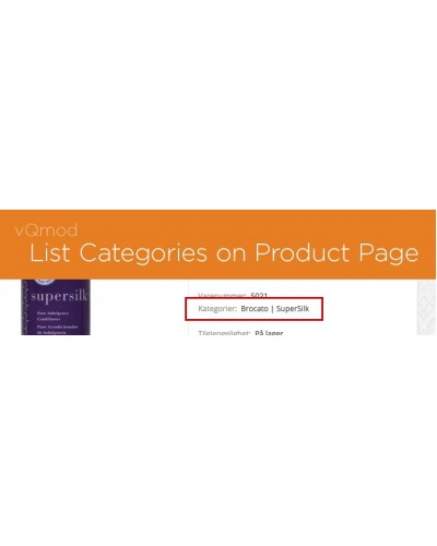 Show All Categories on Product Page