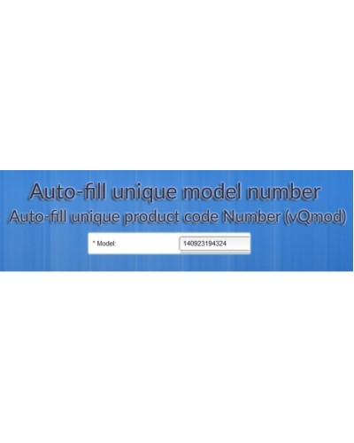 Auto-fill unique model number (vQmod)