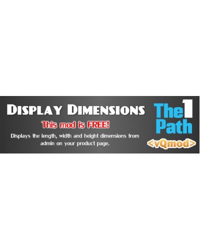 Display Dimensions on Product Page