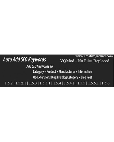 Auto SEO URL Keywords | VQMOD