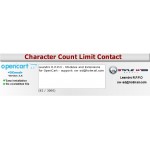 Character Count Limit Contact