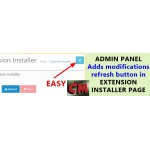 Modifications refresh button in extensions installer page