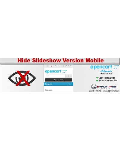 Hide Slideshow Version Mobile