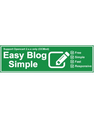 Blog system for OpenCart 2 - Easy Blog Simple