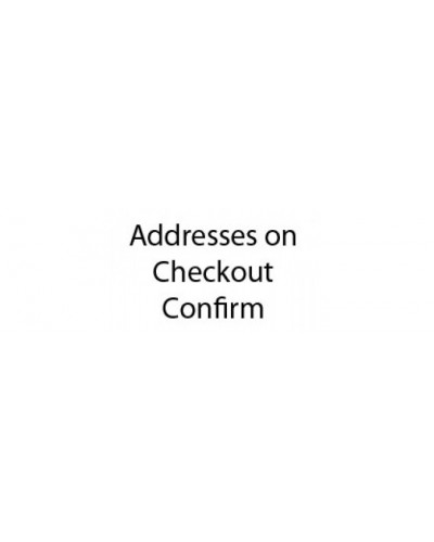 Addresses on Checkout Confirm