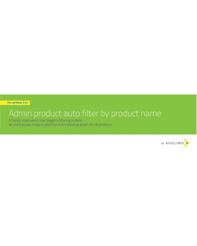 Admin autofilter by product name