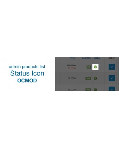 Admin Products List Status Icon (OCMOD)