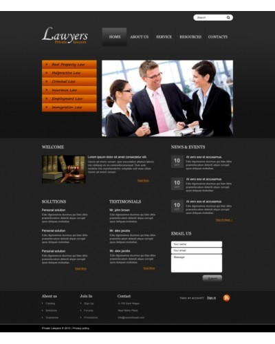 Law Premium Template - HTML+PSD+JPG