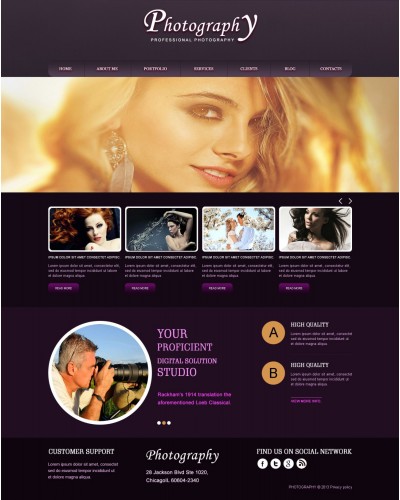 Photography Premium Template - HTML+PSD+JPG
