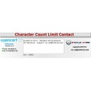 Character Count Limit Contact