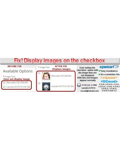 FIX! Display images on the checkbox